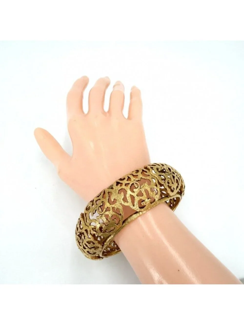 Chanel Big Bangle CC Logo Bracelet 2 5 Gold
